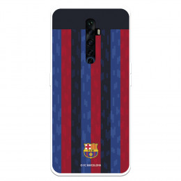 Funda para Oppo Reno2 Z del FC Barcelona Fondo Rayas Verticales  - Licencia Oficial FC Barcelona