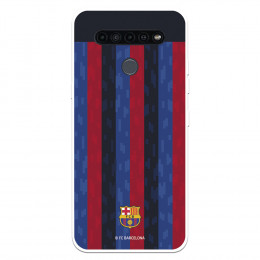 Funda para LG K41s del FC Barcelona Fondo Rayas Verticales  - Licencia Oficial FC Barcelona