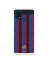 Funda para Samsung Galaxy M51 del FC Barcelona Fondo Rayas Verticales  - Licencia Oficial FC Barcelona