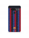 Funda para LG G8s ThinQ del FC Barcelona Fondo Rayas Verticales  - Licencia Oficial FC Barcelona