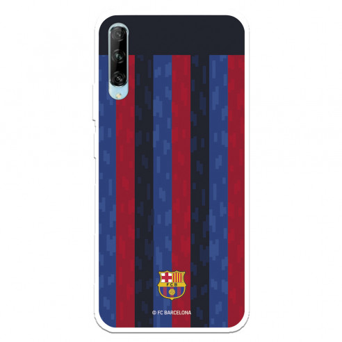 Funda para Huawei P Smart Pro del FC Barcelona Fondo Rayas Verticales  - Licencia Oficial FC Barcelona