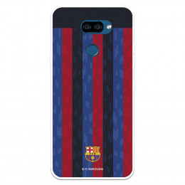 Funda para LG K40s del FC Barcelona Fondo Rayas Verticales  - Licencia Oficial FC Barcelona