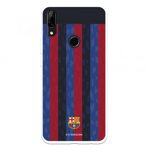 Funda para Huawei P Smart Z del FC Barcelona Fondo Rayas Verticales  - Licencia Oficial FC Barcelona