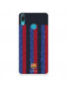 Funda para Huawei Y7 2019 del FC Barcelona Fondo Rayas Verticales  - Licencia Oficial FC Barcelona