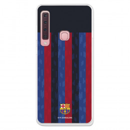 Funda para Samsung Galaxy A9 2018 del FC Barcelona Fondo Rayas Verticales  - Licencia Oficial FC Barcelona