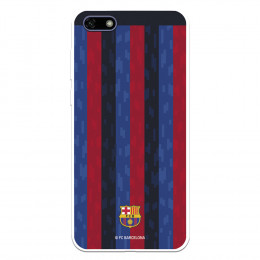 Funda para Huawei Y5 2018 del FC Barcelona Fondo Rayas Verticales  - Licencia Oficial FC Barcelona