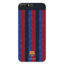 Funda para Huawei Y6 2018 del FC Barcelona Fondo Rayas Verticales  - Licencia Oficial FC Barcelona