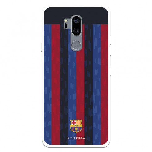 Funda para LG G7 del FC Barcelona Fondo Rayas Verticales  - Licencia Oficial FC Barcelona