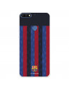 Funda para Huawei Y7 2018 del FC Barcelona Fondo Rayas Verticales  - Licencia Oficial FC Barcelona