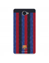 Funda para Huawei Y7 del FC Barcelona Fondo Rayas Verticales  - Licencia Oficial FC Barcelona