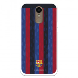 Funda para LG K10 2017 del FC Barcelona Fondo Rayas Verticales  - Licencia Oficial FC Barcelona