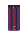 Funda para Huawei Y6 II Compact del FC Barcelona Fondo Rayas Verticales  - Licencia Oficial FC Barcelona