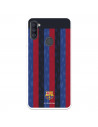 Funda para Samsung Galaxy A11 del FC Barcelona Fondo Rayas Verticales  - Licencia Oficial FC Barcelona