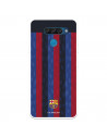 Funda para LG Q60 del FC Barcelona Fondo Rayas Verticales  - Licencia Oficial FC Barcelona