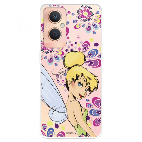 Funda para Oppo A96 5G Oficial de Disney Campanilla Flores - Peter Pan