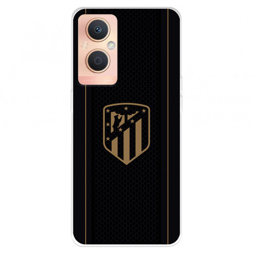 Funda para Oppo A96 5G del Atlético de Madrid Escudo Dorado Fondo Negro  - Licencia Oficial Atlético de Madrid