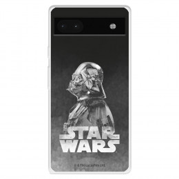 Funda para Google Pixel 6A Oficial de Star Wars Darth Vader Fondo negro - Star Wars