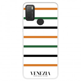 Funda para TCL 20Y del Venezia Football Club Fondo Blanco Rayas  - Licencia Oficial Venezia Football Club