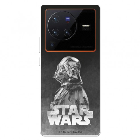 Funda para Vivo X80 Pro Oficial de Star Wars Darth Vader Fondo negro - Star Wars