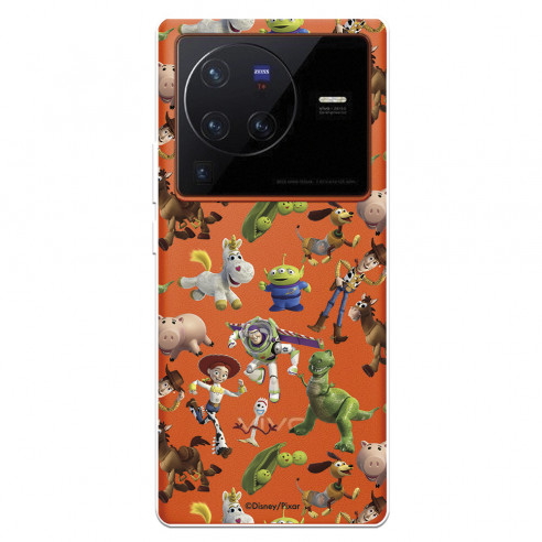 Funda para Vivo X80 Pro Oficial de Disney Muñecos Toy Story Siluetas - Toy Story