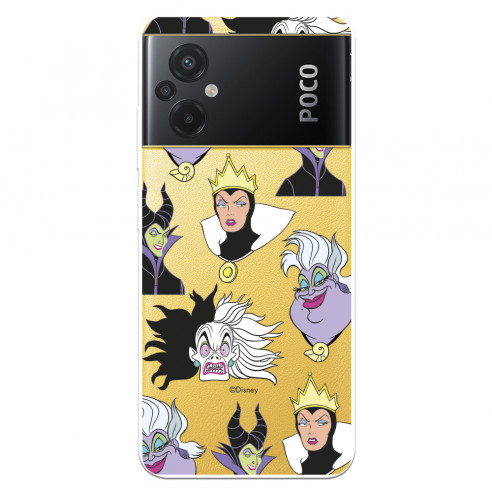 Funda para Xiaomi Poco M5 Oficial de Disney Villanas Patrón - Villanas Disney