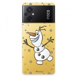 Funda para Xiaomi Poco M5 Oficial de Disney Olaf Transparente - Frozen