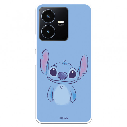 Funda para Vivo Y22S Oficial de Disney Stitch Azul - Lilo & Stitch