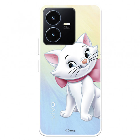 Funda para Vivo Y22S Oficial de Disney Marie Silueta - Los Aristogatos