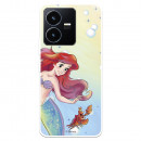 Funda para Vivo Y35 Oficial de Disney Ariel y Sebastián Burbujas - La Sirenita