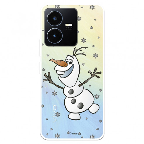 Funda para Vivo Y35 Oficial de Disney Olaf Transparente - Frozen