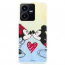 Funda para Vivo Y35 Oficial de Disney Mickey y Minnie Beso - Clásicos Disney