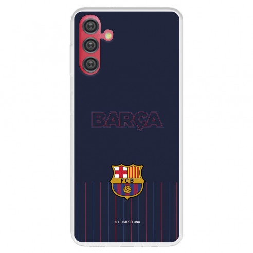 Funda para Samsung Galaxy A04s del FC Barcelona Barsa Fondo Azul  - Licencia Oficial FC Barcelona