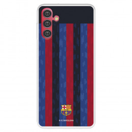 Funda para Samsung Galaxy A04s del FC Barcelona Fondo Rayas Verticales  - Licencia Oficial FC Barcelona