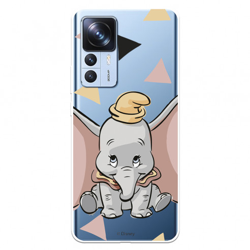 Funda para Xiaomi 12T Pro Oficial de Disney Dumbo Silueta Transparente - Dumbo