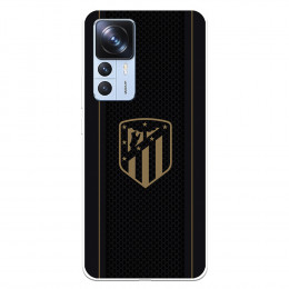 Funda para Xiaomi 12T Pro del Atlético de Madrid Escudo Dorado Fondo Negro  - Licencia Oficial Atlético de Madrid