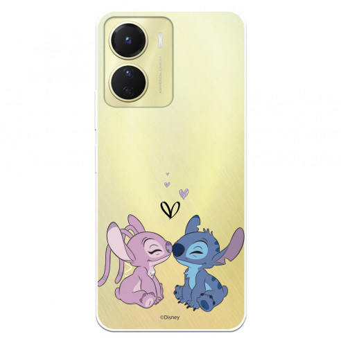 Funda para Vivo Y16 Oficial de Disney Angel & Stitch Beso - Lilo & Stitch