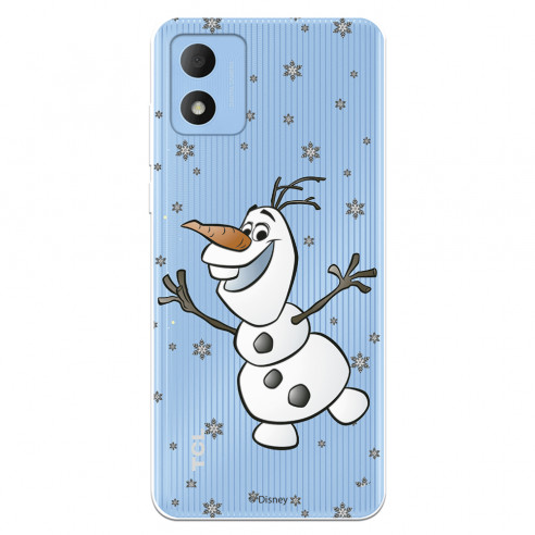 Funda para TCL 305i Oficial de Disney Olaf Transparente - Frozen