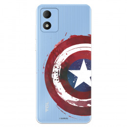 Funda para TCL 305i Oficial de Marvel Capitán América Escudo Transparente - Marvel