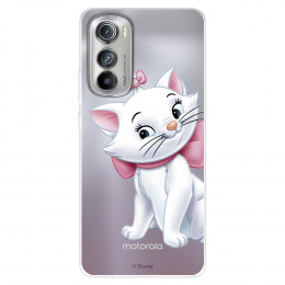 Funda para Motorola edge 30 Oficial de Disney Marie Silueta - Los Aristogatos