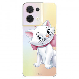 Funda para Oppo Reno 8 Oficial de Disney Marie Silueta - Los Aristogatos