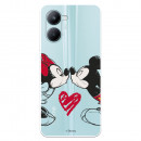 Funda para Realme C33 Oficial de Disney Mickey y Minnie Beso - Clásicos Disney