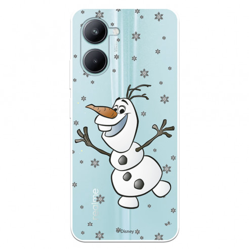 Funda para Realme C33 Oficial de Disney Olaf Transparente - Frozen