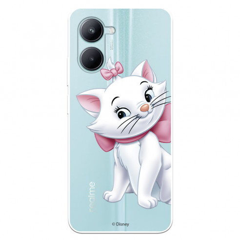 Funda para Realme C33 Oficial de Disney Marie Silueta - Los Aristogatos