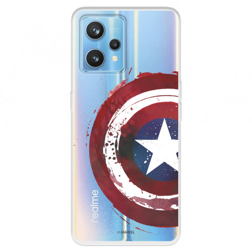 Funda para Realme 9 4G Oficial de Marvel Capitán América Escudo Transparente - Marvel