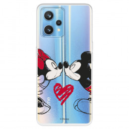 Funda para Realme 9 4G Oficial de Disney Mickey y Minnie Beso - Clásicos Disney