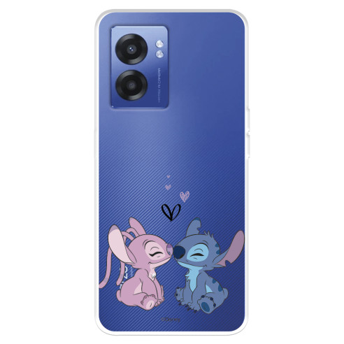 Funda para Oppo A57 4G Oficial de Disney Angel & Stitch Beso - Lilo & Stitch