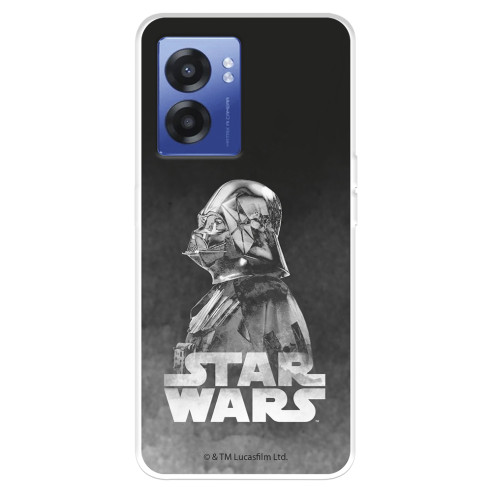 Funda para Oppo A57 4G Oficial de Star Wars Darth Vader Fondo negro - Star Wars