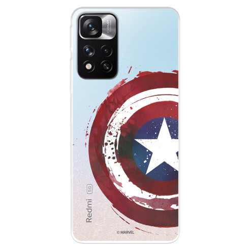 Xiaomi Pouzdro pro Redmi Note 11S 5G Official Marvel Captain America Transparent Shield - Marvel