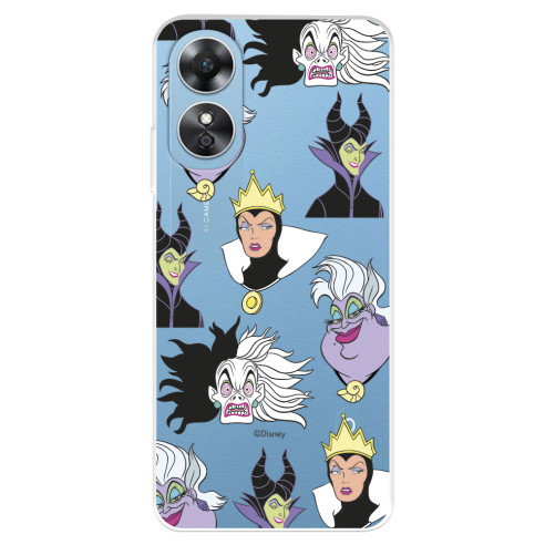 Funda para Oppo A17 Oficial de Disney Villanas Patrón - Villanas Disney