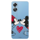 Funda para Oppo A17 Oficial de Disney Mickey y Minnie Beso - Clásicos Disney